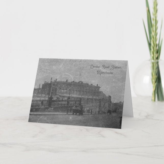 Cartão London Road Station, Manchester, c.1910 (Frente)