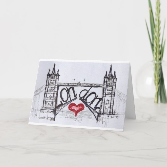 Cartão Londres com amor (Frente)