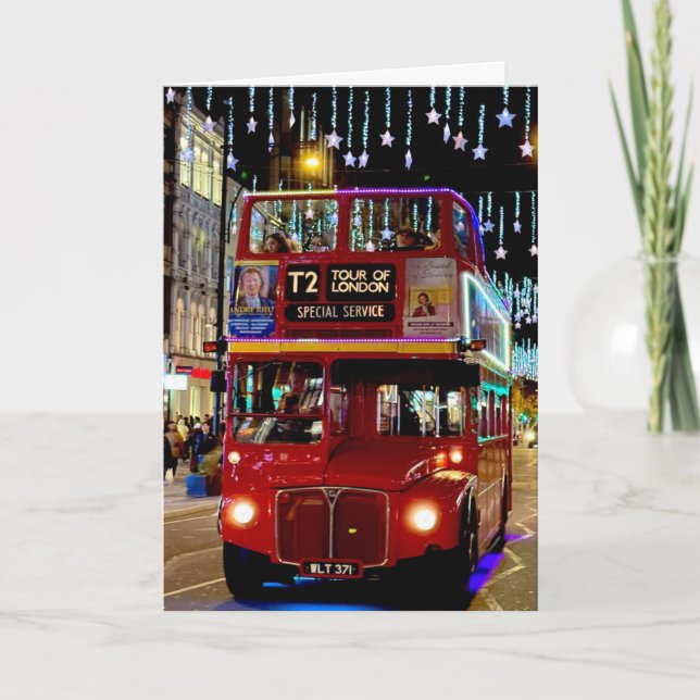 Cartão Londres icônico - Natal  (Frente)