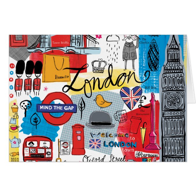 Cartão Londres, Inglaterra (Frente Horizontal)