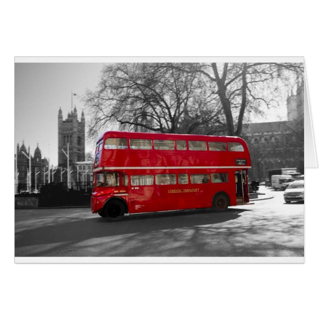 Cartão Londres Red Routemaster Bus (Frente Horizontal)