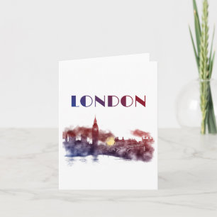 Cartão Londres Skyline Big Ben Viagem England Wanderlust