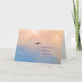 Cartão Lone Gull #2 with poem: Everyone’s Friend