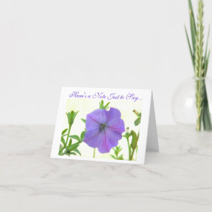 Cartão Lone Purple Petunia
