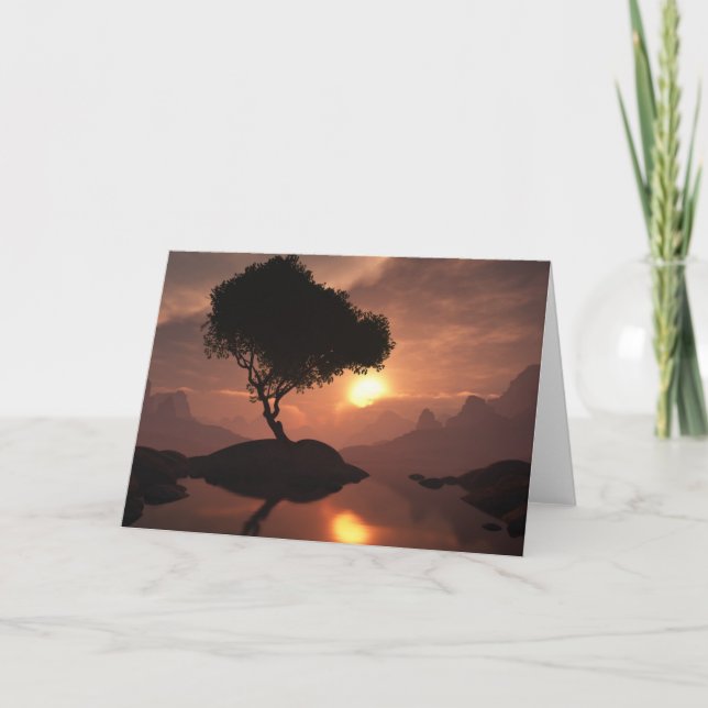 Cartão Lone Tree Greeting Card (Frente)
