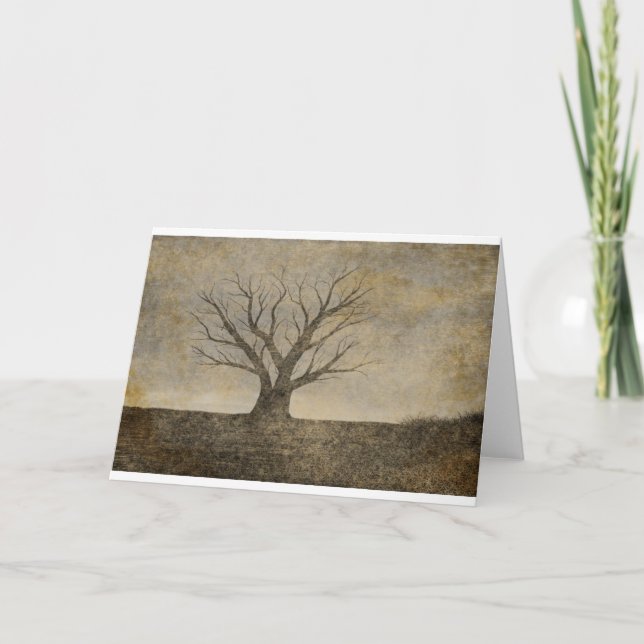 Cartão Lonely Tree Greeting Card (Frente)