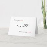 Cartão Long distance relationship cute paper plan heart<br><div class="desc">Cute I miss you card for your loved ones with a personalized message inside. Show them how much you care even though you are far away... </div>