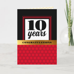 Cartão Longa longevidade do marco do aniversário do funci