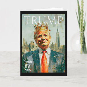 Cartão Longa Vida Ao Rei Vintage Retro Trump Retrato 4t