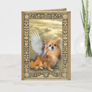 Cartão Longhair Chihuahua Angel Card
