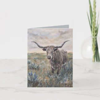 Cartão "Longhorn" pintado à mão