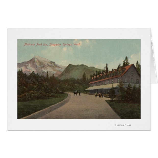 Cartão Longmire Primavera, WA - Vista do Parque Nacional  (Frente Horizontal)