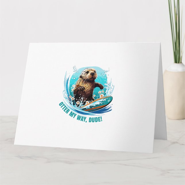 Cartão Lontra 841 Lontra Surfista Ela Rouba Pranchas de S (Frente)