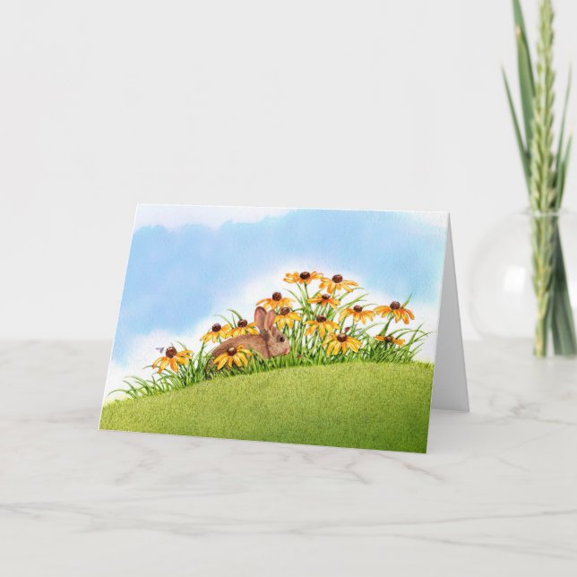 Cartão Looking at Ladybugs (Frente)