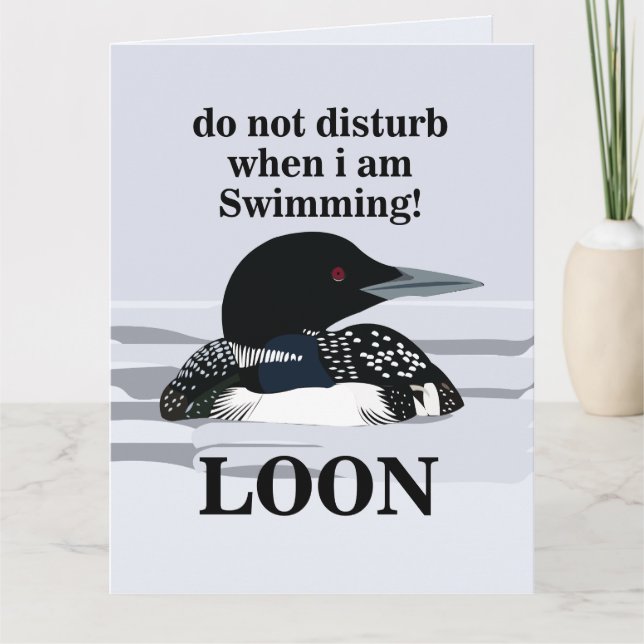 Cartão Loon Common Loon Bird Lake Funny (Frente)