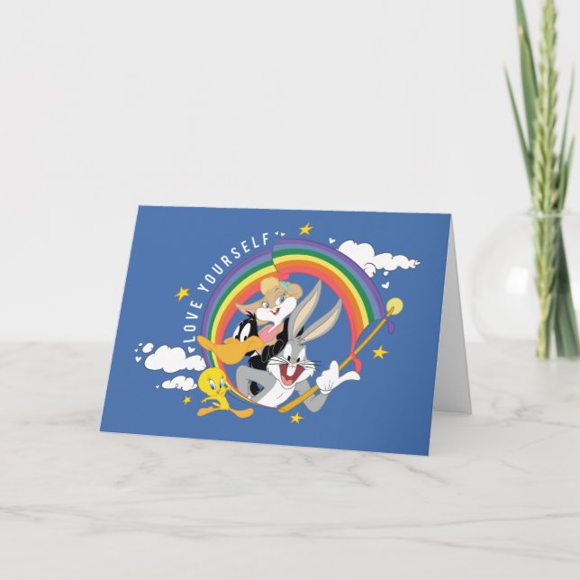 Cartão LOONEY TUNES™ - Love Yourself Pride Badge (Frente)