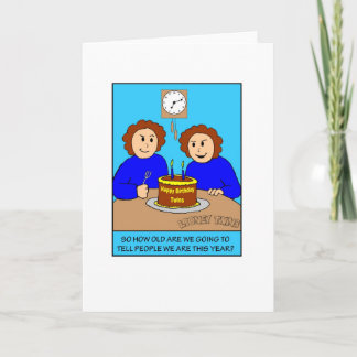 Cartão Looney Twins How Old Greeting Card