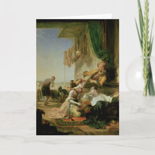 Cartão Lord Byron reposing in the house (Frente)