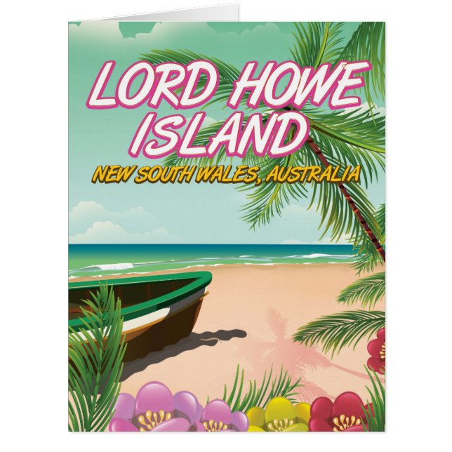 Cartão Lord Howe Island Austrália (Frente)