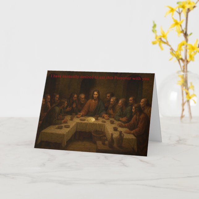 Cartão Lord's Supper: Christian Passover Card (Flor Amarela)