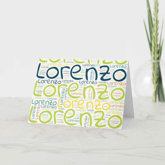 Cartão Lorenzo (Frente)