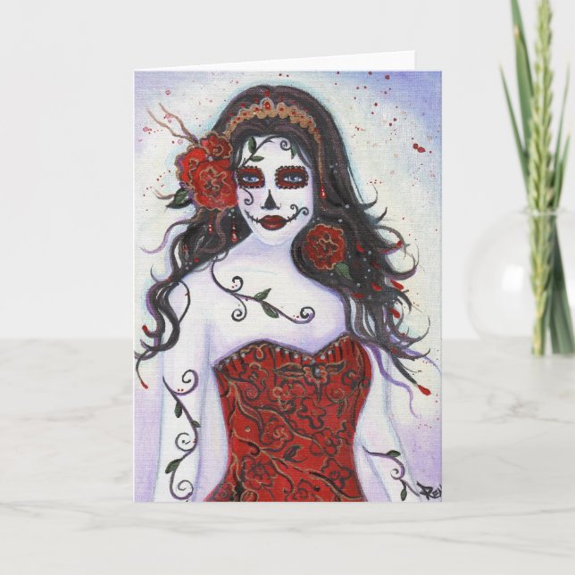 Cartão Loretta Day of the Dead Card By Renee (Frente)