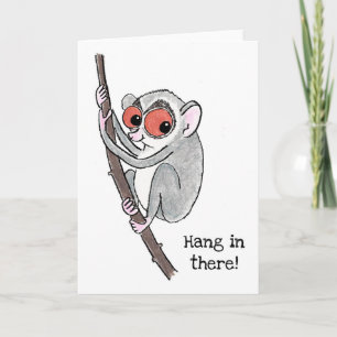 Cartão Loris 'hang in there' card