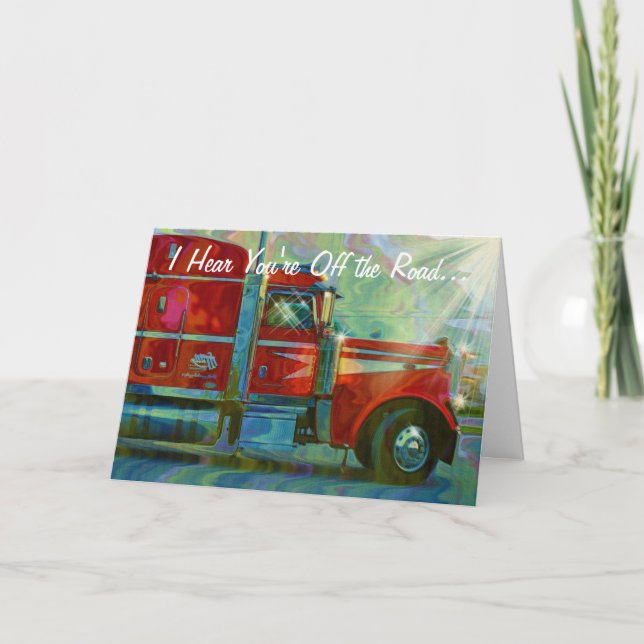 Cartão LORRY DRIVERS & TRUCKERS Get Well Soon Card (Frente)