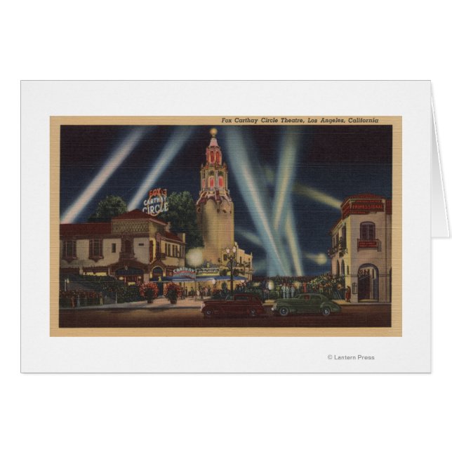 Cartão Los Angeles, CAFox Carthay Circle View (Frente Horizontal)