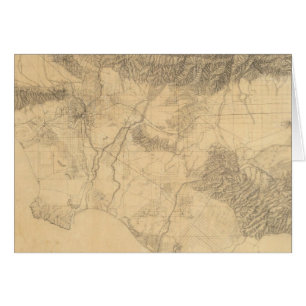 Cartão Los Angeles e San Bernardino Topografia