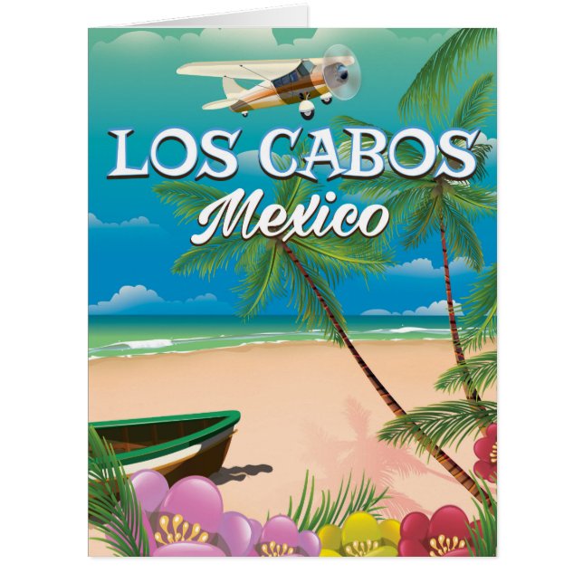 Cartão Los Cabos Mexico Beach poster (Frente)