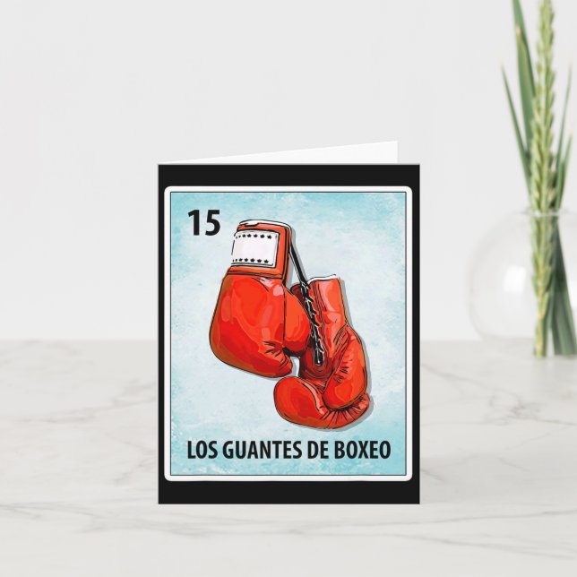 Cartão Los Guantes De Boxeo Barras De Luvas Mexicanas (Frente)