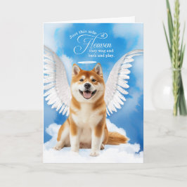 Cartão Loss of a Dog Akita Inu Angel Pet Sympathy