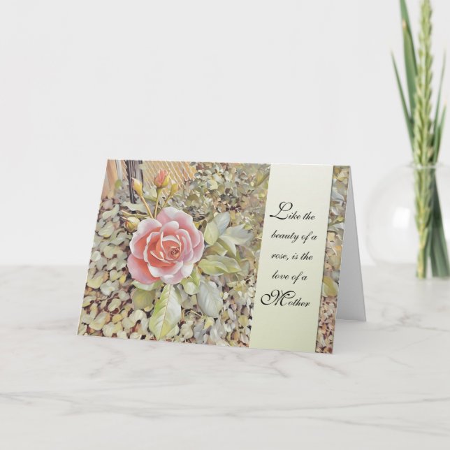 Cartão Loss of a Mother - Rose Sympathy Card (Frente)