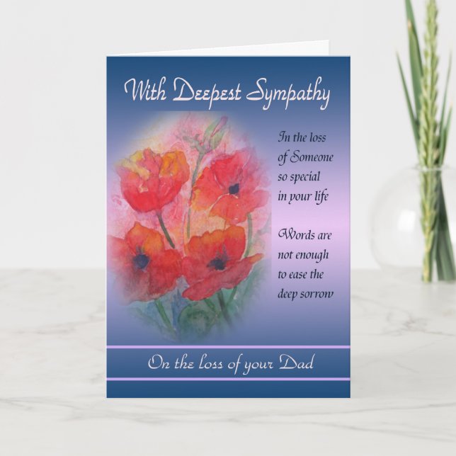Cartão Loss of Dad - With Deepest Sympathy Card (Frente)