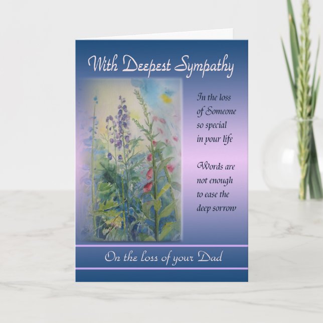 Cartão Loss of Dad - With Deepest Sympathy Card (Frente)