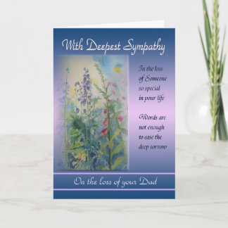 Cartão Loss of Dad - With Deepest Sympathy Card