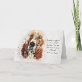 Cartão Loss of Pet Dog (Basset Hound) Custom Sympathy 
