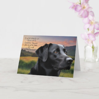 Cartão Loss of Pet Dog (Black Lab) Custom Sympathy Card
