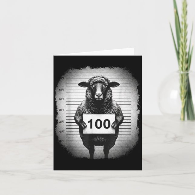 Cartão Lost Sheep And Found Wanted Mugshot Christian Men  (Frente)