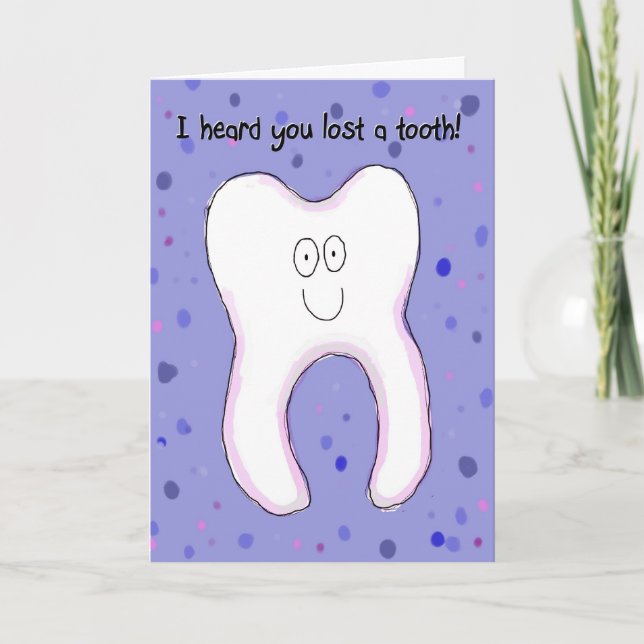 Cartão Lost Tooth Teeth Smile Child Congratulations Card (Frente)
