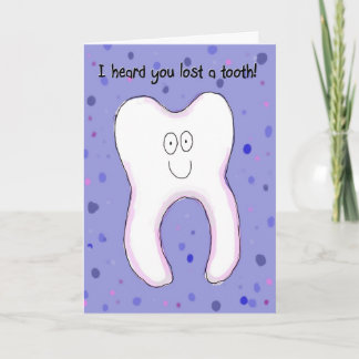 Cartão Lost Tooth Teeth Smile Child Congratulations Card