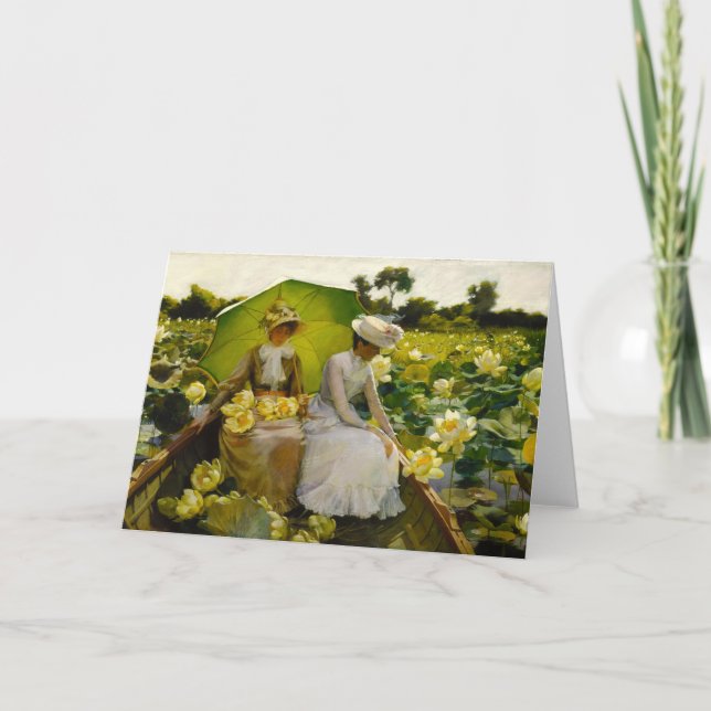 Cartão Lotus Lily | Charles Courtney Curran (Frente)
