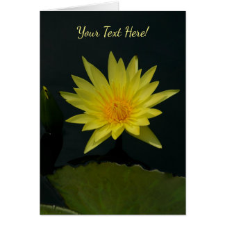 Cartão Lotus Waterlily Amarela