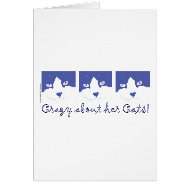 Cartão Louco Por Seus Gatos! (Frente)