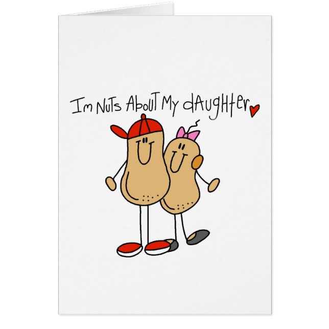 Cartão Loucos sobre meu Filha-Pai (Frente)