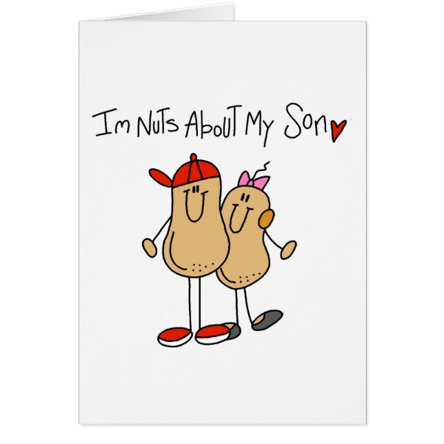 Cartão Loucos sobre meus t-shirt e presentes do filho (Frente)