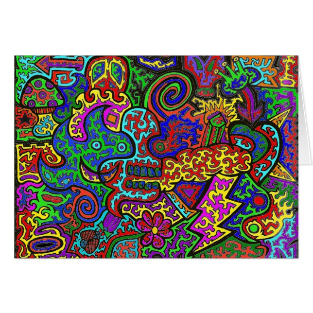 Cartão Loucura Squiggly (Frente Horizontal)