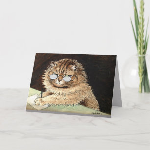 CARTÃO LOUIS WAIN CAT ART PENSANDO EM VOCÊ