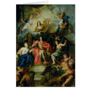 Cartão Louis XIV coroado pela glória, c.1686